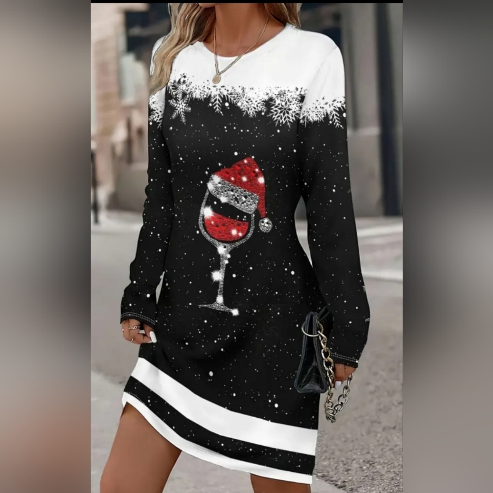Lovely Holiday Long Sleeve Dress! Brand New!
